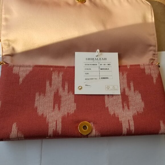 SHIRALEAH CHICAGO Small Pink Patterned Bag or Clutch Great for Fall Wedding - Picture 6 of 9